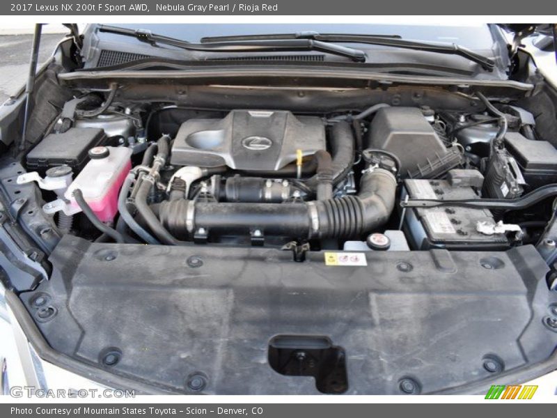 Nebula Gray Pearl / Rioja Red 2017 Lexus NX 200t F Sport AWD