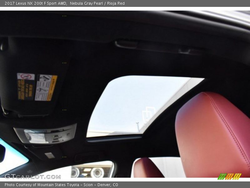 Nebula Gray Pearl / Rioja Red 2017 Lexus NX 200t F Sport AWD
