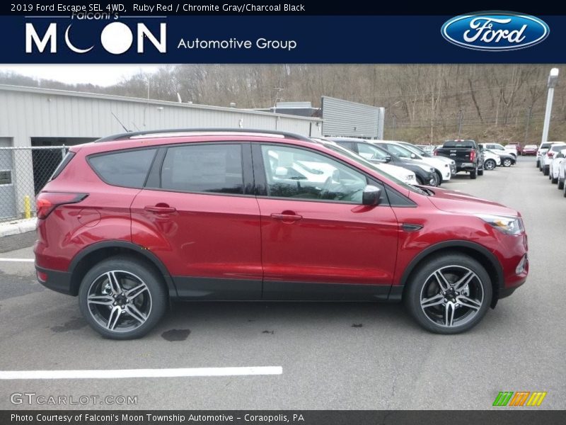 Ruby Red / Chromite Gray/Charcoal Black 2019 Ford Escape SEL 4WD