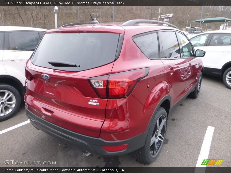 Ruby Red / Chromite Gray/Charcoal Black 2019 Ford Escape SEL 4WD