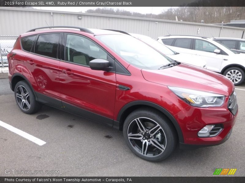 Ruby Red / Chromite Gray/Charcoal Black 2019 Ford Escape SEL 4WD