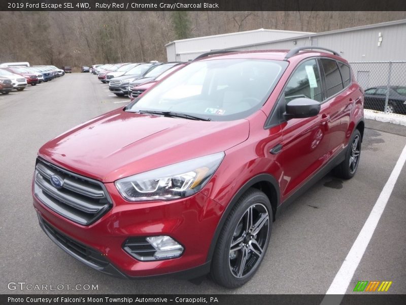 Ruby Red / Chromite Gray/Charcoal Black 2019 Ford Escape SEL 4WD