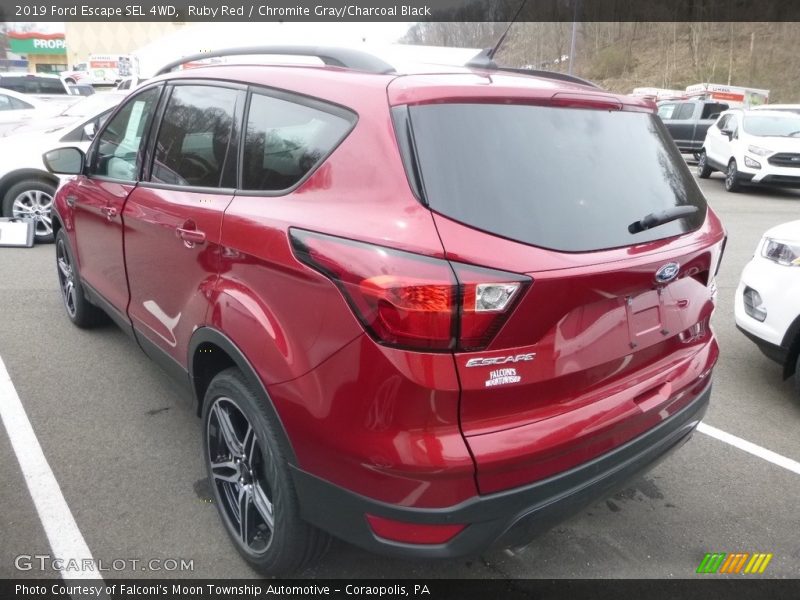 Ruby Red / Chromite Gray/Charcoal Black 2019 Ford Escape SEL 4WD