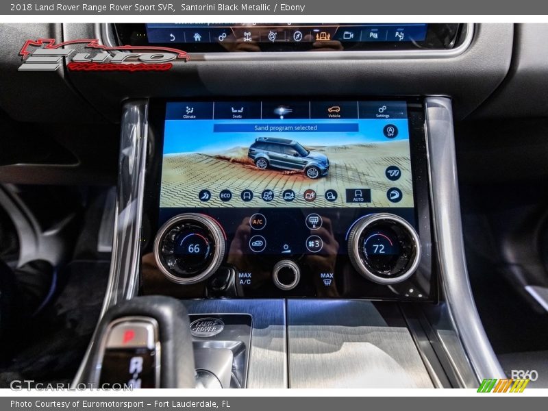 Santorini Black Metallic / Ebony 2018 Land Rover Range Rover Sport SVR