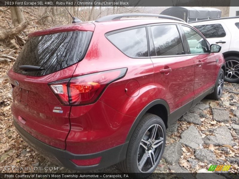 Ruby Red / Chromite Gray/Charcoal Black 2019 Ford Escape SEL 4WD