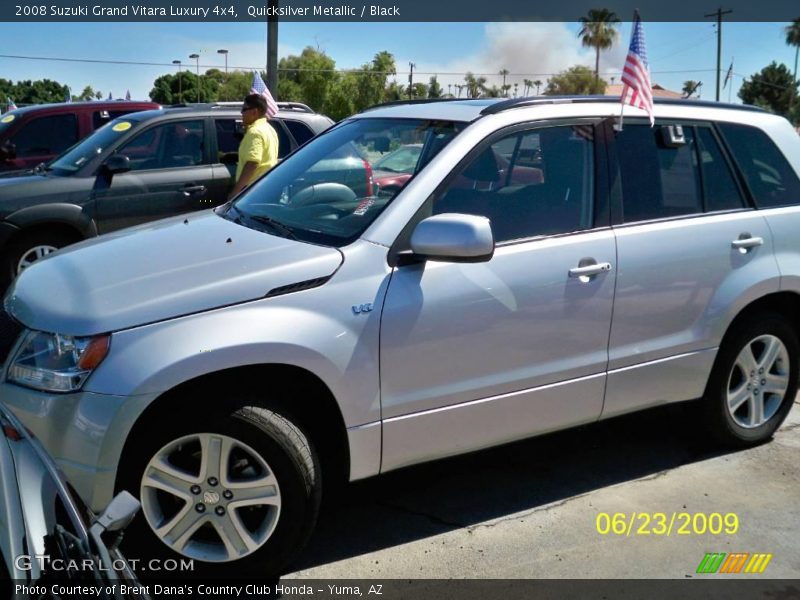 Quicksilver Metallic / Black 2008 Suzuki Grand Vitara Luxury 4x4