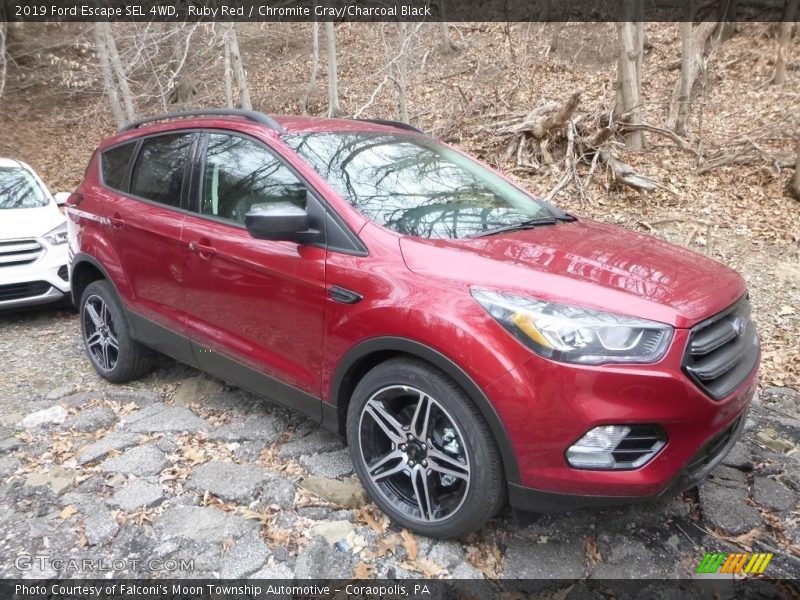 Ruby Red / Chromite Gray/Charcoal Black 2019 Ford Escape SEL 4WD