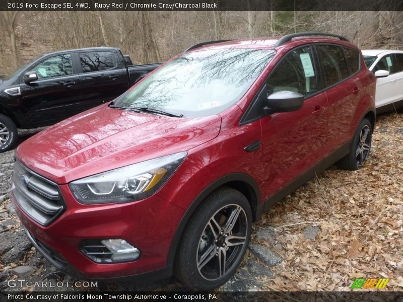 Ruby Red / Chromite Gray/Charcoal Black 2019 Ford Escape SEL 4WD