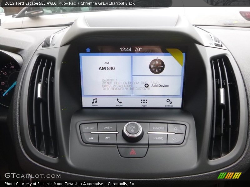 Ruby Red / Chromite Gray/Charcoal Black 2019 Ford Escape SEL 4WD