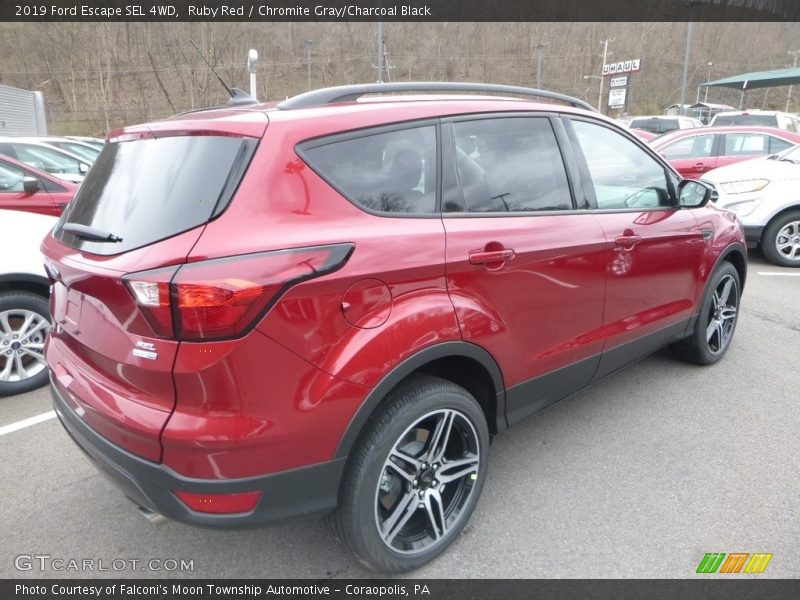 Ruby Red / Chromite Gray/Charcoal Black 2019 Ford Escape SEL 4WD