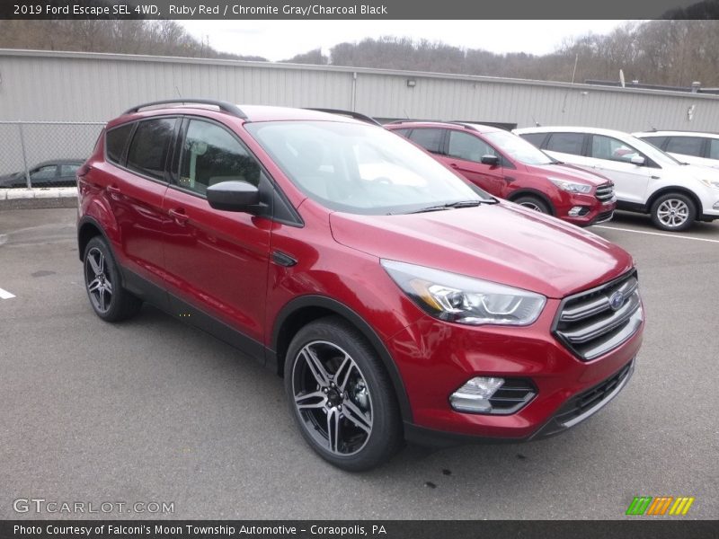 Ruby Red / Chromite Gray/Charcoal Black 2019 Ford Escape SEL 4WD