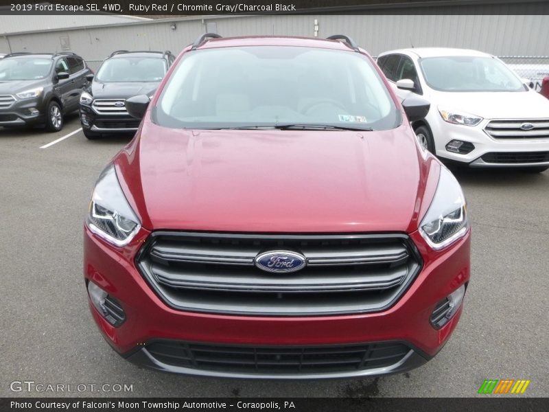 Ruby Red / Chromite Gray/Charcoal Black 2019 Ford Escape SEL 4WD
