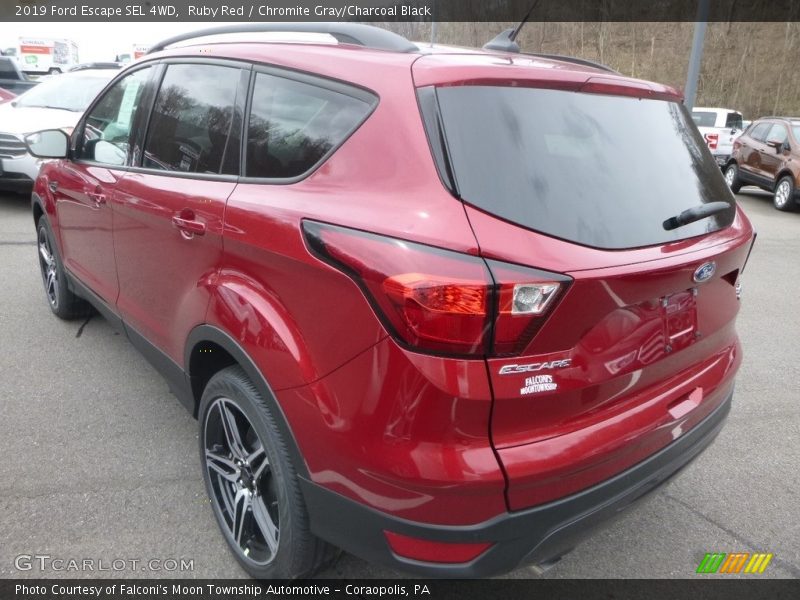 Ruby Red / Chromite Gray/Charcoal Black 2019 Ford Escape SEL 4WD