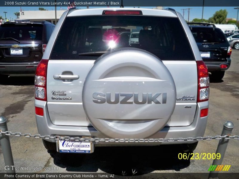 Quicksilver Metallic / Black 2008 Suzuki Grand Vitara Luxury 4x4