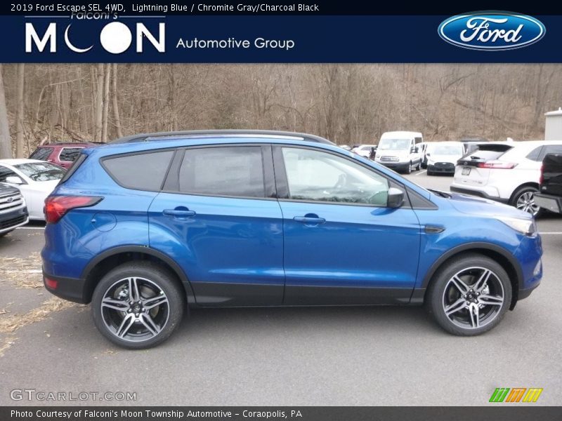 Lightning Blue / Chromite Gray/Charcoal Black 2019 Ford Escape SEL 4WD