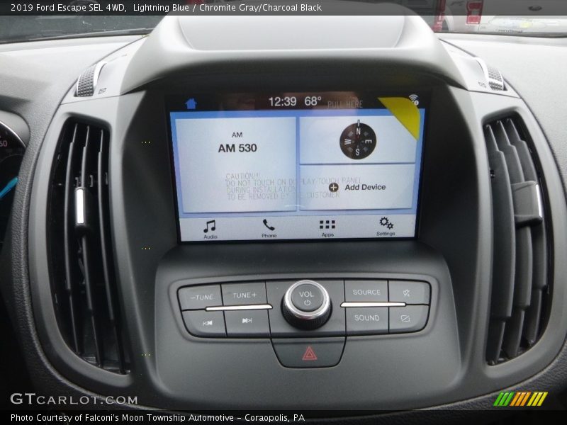 Lightning Blue / Chromite Gray/Charcoal Black 2019 Ford Escape SEL 4WD