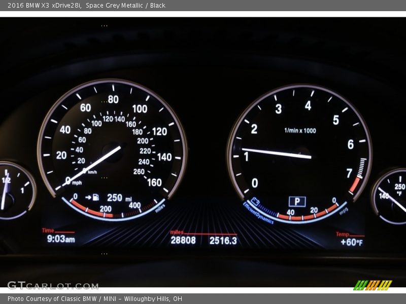 Space Grey Metallic / Black 2016 BMW X3 xDrive28i