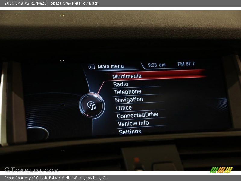 Space Grey Metallic / Black 2016 BMW X3 xDrive28i