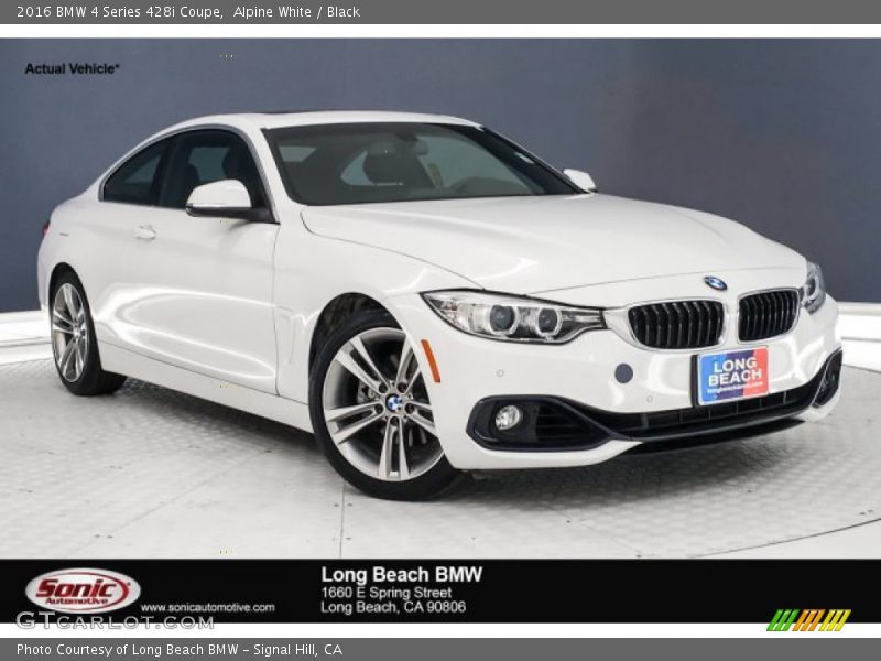 Alpine White / Black 2016 BMW 4 Series 428i Coupe