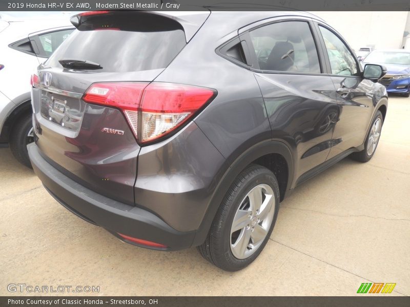 Modern Steel Metallic / Gray 2019 Honda HR-V EX AWD