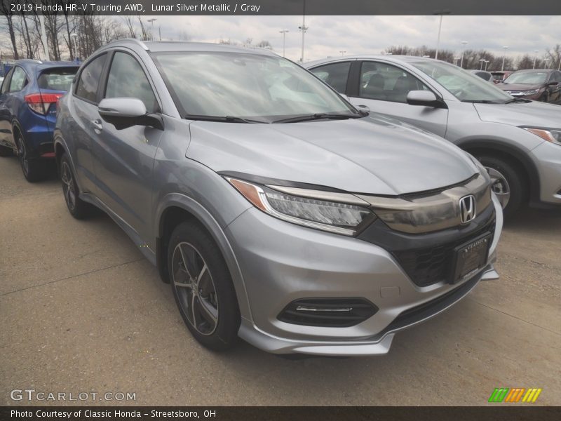 Lunar Silver Metallic / Gray 2019 Honda HR-V Touring AWD