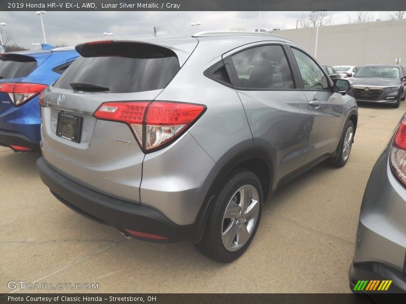 Lunar Silver Metallic / Gray 2019 Honda HR-V EX-L AWD