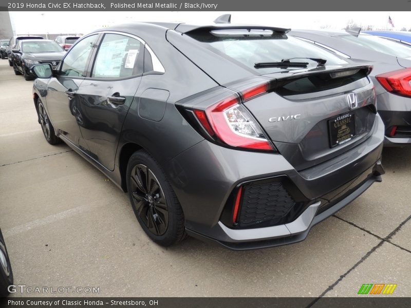 Polished Metal Metallic / Black/Ivory 2019 Honda Civic EX Hatchback