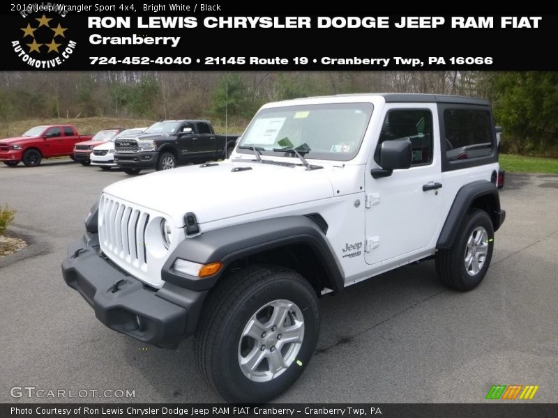 Bright White / Black 2019 Jeep Wrangler Sport 4x4