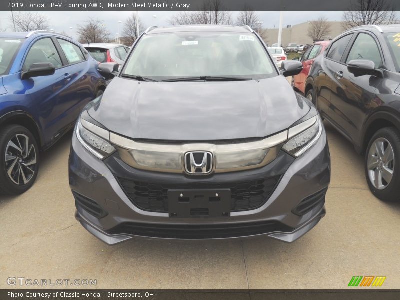 Modern Steel Metallic / Gray 2019 Honda HR-V Touring AWD