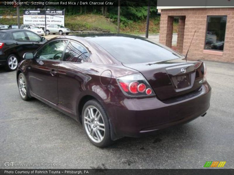 Sizzling Crimson Red Mica / Dark Charcoal Gray 2008 Scion tC
