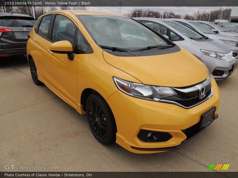 Helios Yellow Pearl / Black 2019 Honda Fit Sport