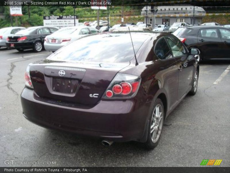 Sizzling Crimson Red Mica / Dark Charcoal Gray 2008 Scion tC