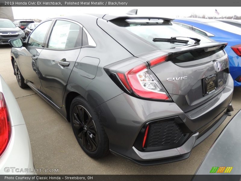 Polished Metal Metallic / Black/Ivory 2019 Honda Civic EX Hatchback