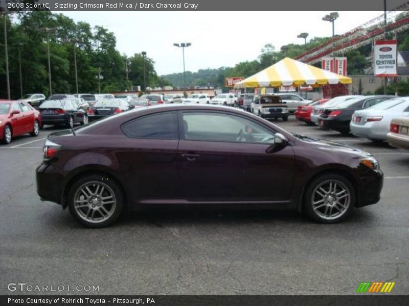 Sizzling Crimson Red Mica / Dark Charcoal Gray 2008 Scion tC
