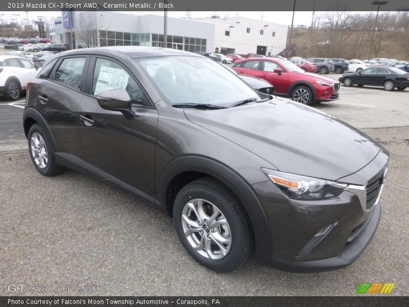 Ceramic Metallic / Black 2019 Mazda CX-3 Sport AWD