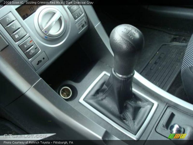 Sizzling Crimson Red Mica / Dark Charcoal Gray 2008 Scion tC