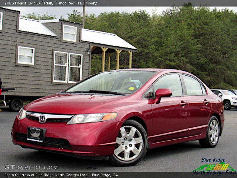 Tango Red Pearl / Ivory 2006 Honda Civic LX Sedan