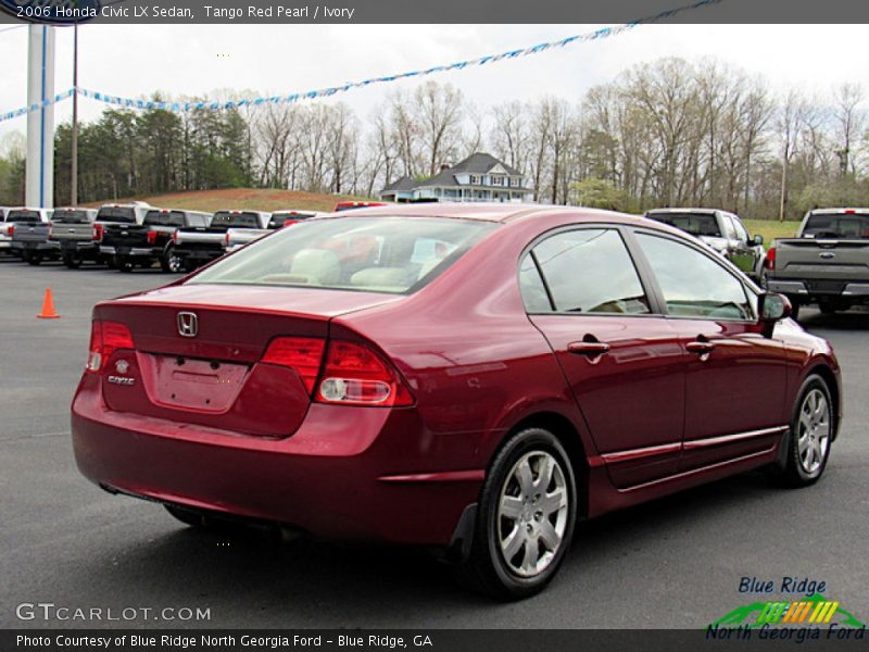 Tango Red Pearl / Ivory 2006 Honda Civic LX Sedan