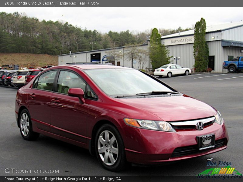 Tango Red Pearl / Ivory 2006 Honda Civic LX Sedan