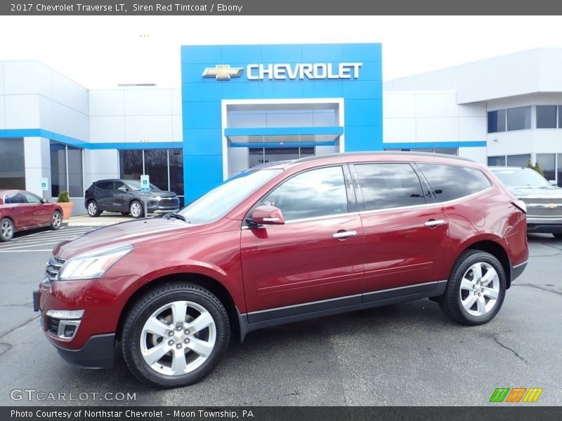 Siren Red Tintcoat / Ebony 2017 Chevrolet Traverse LT