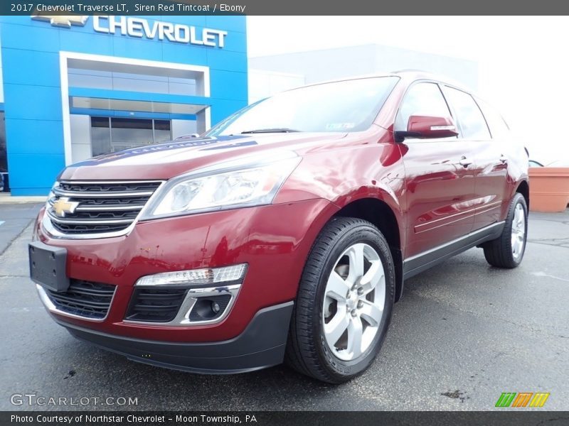 Siren Red Tintcoat / Ebony 2017 Chevrolet Traverse LT