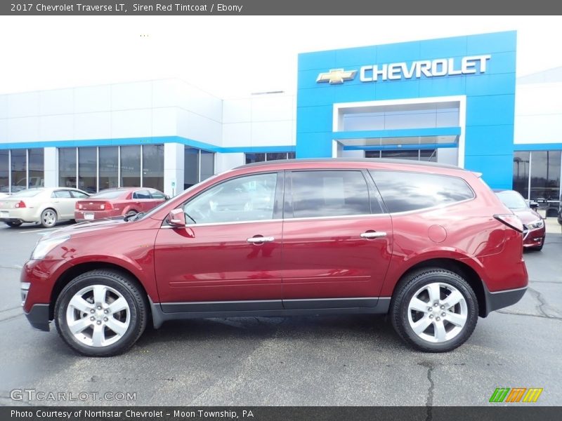Siren Red Tintcoat / Ebony 2017 Chevrolet Traverse LT