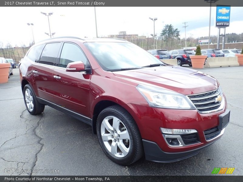 Siren Red Tintcoat / Ebony 2017 Chevrolet Traverse LT