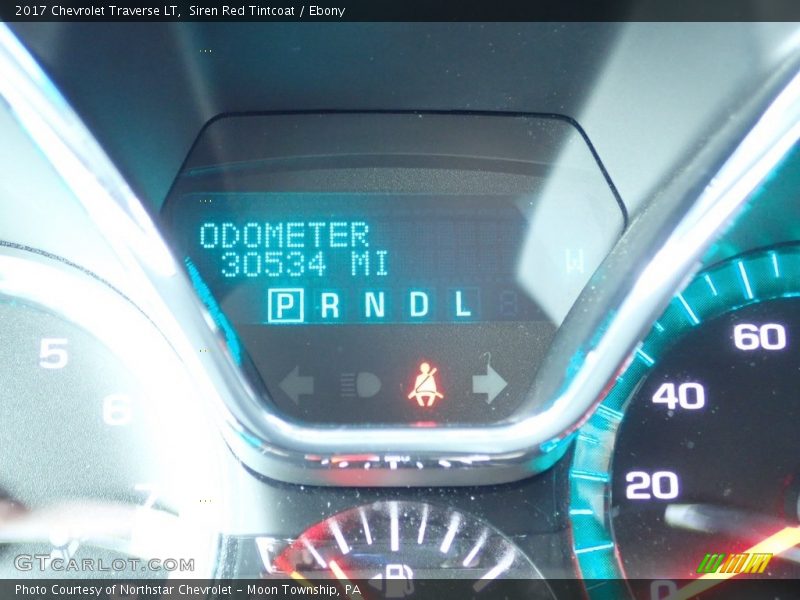 Siren Red Tintcoat / Ebony 2017 Chevrolet Traverse LT