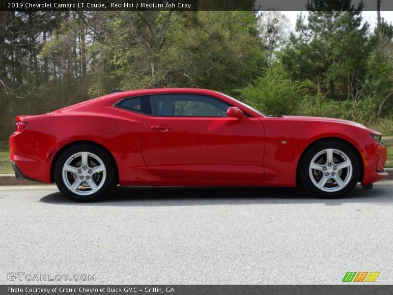 Red Hot / Medium Ash Gray 2019 Chevrolet Camaro LT Coupe