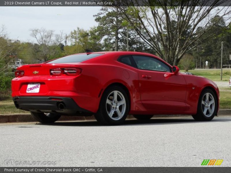Red Hot / Medium Ash Gray 2019 Chevrolet Camaro LT Coupe