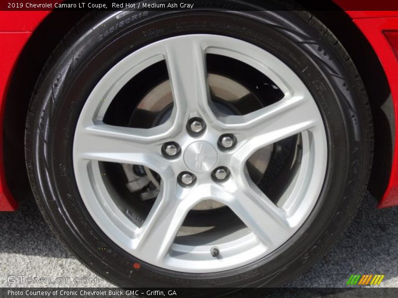 Red Hot / Medium Ash Gray 2019 Chevrolet Camaro LT Coupe