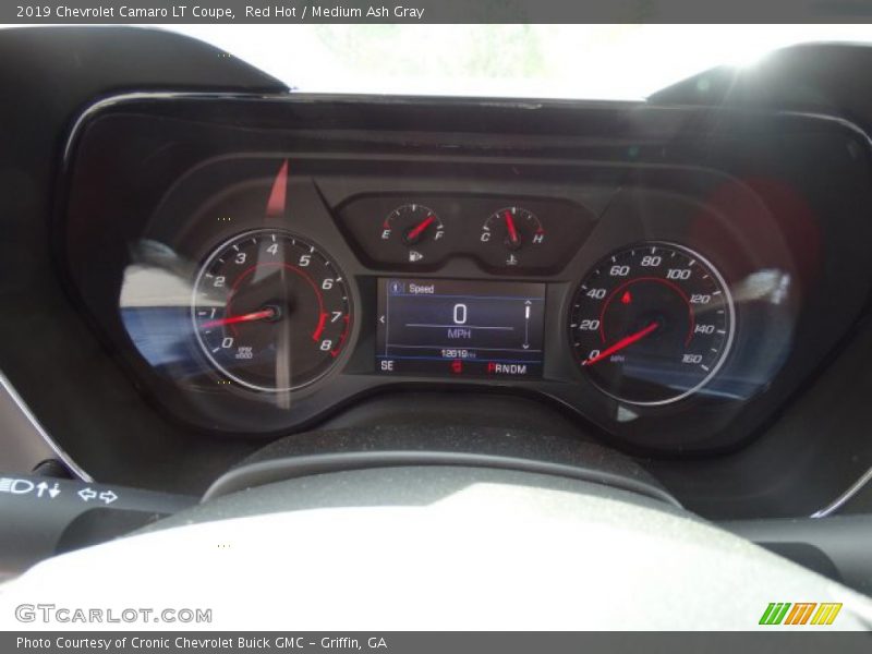 Red Hot / Medium Ash Gray 2019 Chevrolet Camaro LT Coupe