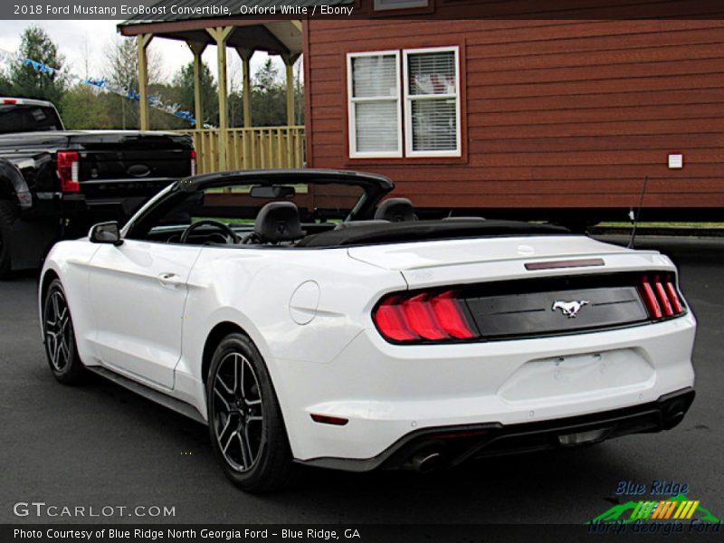 Oxford White / Ebony 2018 Ford Mustang EcoBoost Convertible