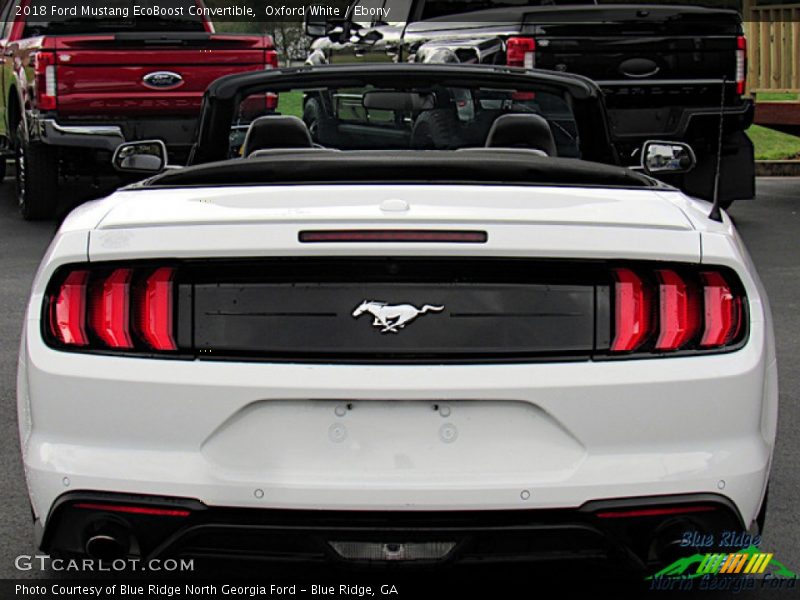 Oxford White / Ebony 2018 Ford Mustang EcoBoost Convertible